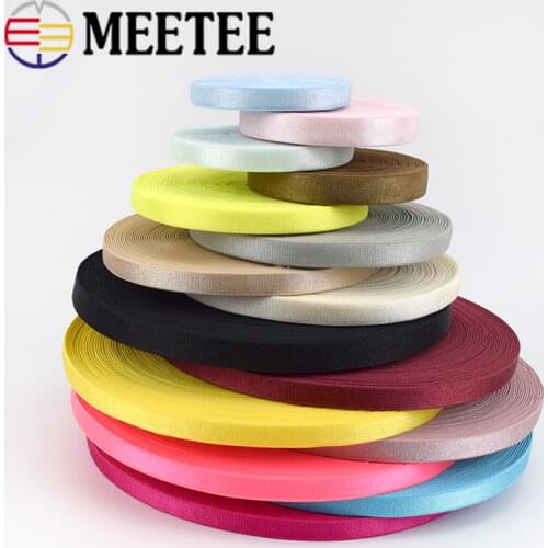20/50Meter 10mm Color Nylon Spandex Elastic Bands Bra Shoulder Strap Elasticity Trim Underwear Belt DIY Clothes Sewing Accessory
