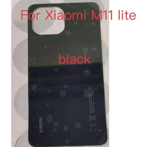 10pcs For Xiaomi M11 Lite Xiaomimi11lite Back Battery Cover Housing Rear Back Cover Housing Case Repair Parts