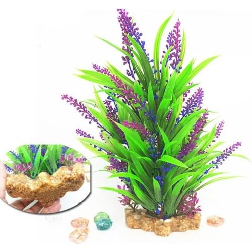 12 inch Large Artificial Aquarium Plants Decor Water Weeds Ornament Aquatic Plant Fish Tank Grass Decoration Accessories