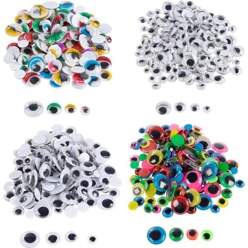 200pcs eyes diy toy material animal eye accessories with adhesive black and white colored eyes