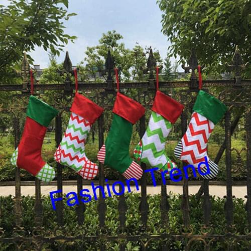 40pcs/lot free shipping Christmas gift bags good quality monogram canvas stocking good qualtiy vintage X-mas stocking bags