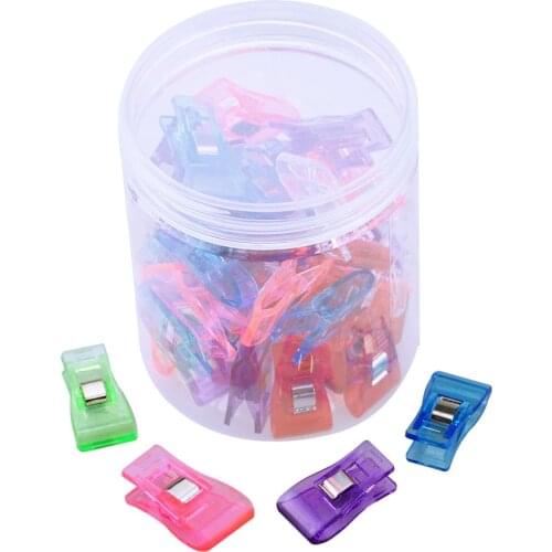 50pcs/Canned Mixed Plastic Clips Holder For DIY Patchwork Fabric Quilting Craft Sewing Knitting Clips DIY Sewing Accessories