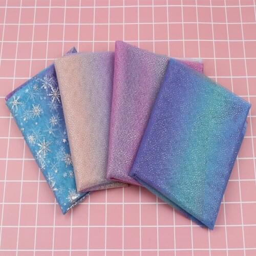 AHB 95*150cm 1pc Gauze Mesh Cloth Fabric Gradient Highlights Rainbow Yarn Sheets Home Textile Patchwork DIY Dress Supplies