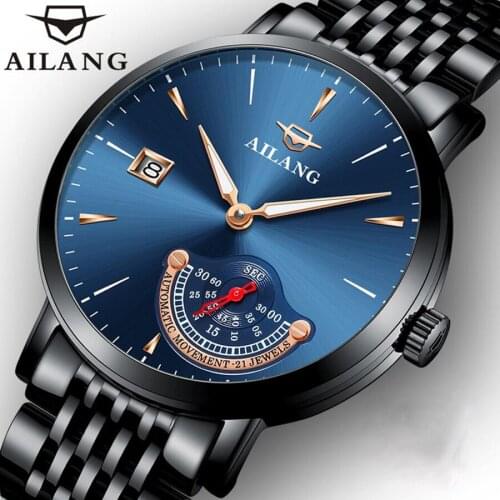 AILANG 2018 Unique Designer Mechanical Waterproof Mens Watches Top Brand Luxury Sapphire Fashion Casual Automatic Watch