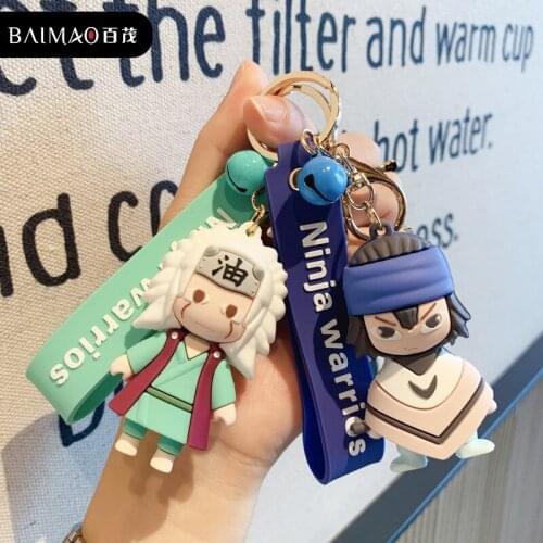 Naruto Cute Cartoon Cartoon Naruto Dolls Key Chain Creative Men And Women Key Chain Ring Bag Pendant Ornaments