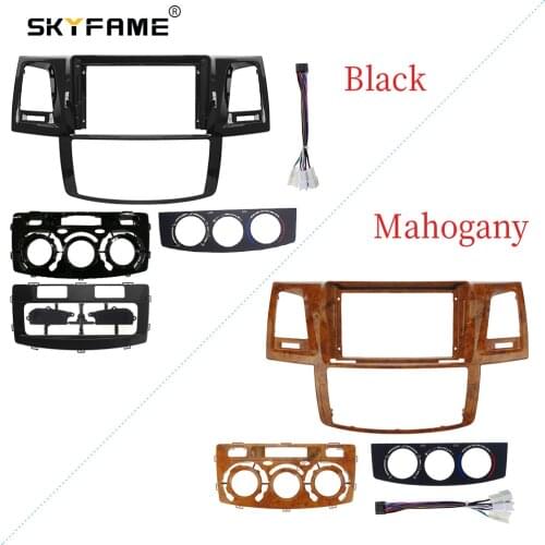 Car Radio Fascia Frame Cable For TOYOTA FORTUNER HILUX VIGO 2007-2015 Stereo Android Dashboard Kit Face Plate fascias frame