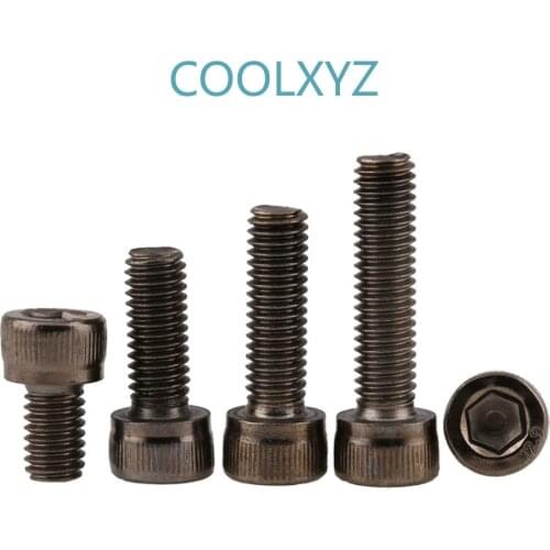 Cheese head hex socket bolt 12.9 Black nickel cup head hexagon socket screw 5Pcs