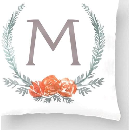 Botanical Laurel Wreath Monogram Throw Pillow Case Decorative Cushion Cover Pillowcase Customize Gift By Lvsure For Sofa Seat