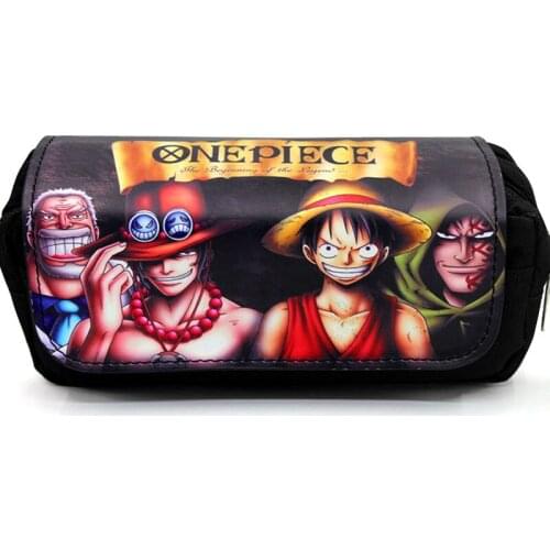One piece pencil case bag luffy pencil pouch roronoa zoro anime makeup bag