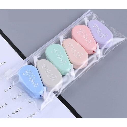6pcs/set Mini Morandi Color Correction Tape Set School Supplies Back To School Stationery Office Supplies By Kevin&sasa Crafts
