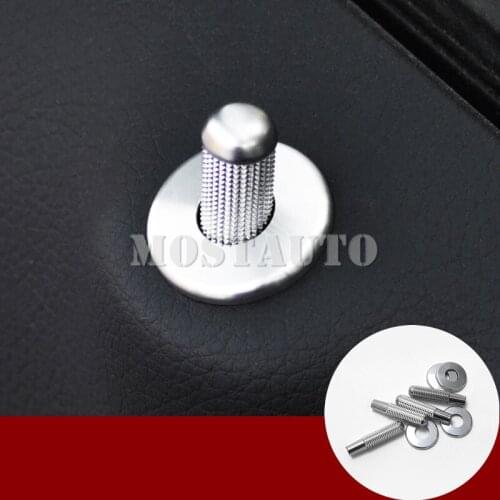 For Benz C Class W205 S205 Metal Interior Door Lock Pin Cover 2014-2018 8pcs Car Accessories Interior Car Decor Car Trim