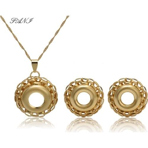 Fani 2021 Rmantic Unique Bridal Wedding Statement Jewelry Set For Women customer design Birthday Gift Earrings Necklace Pendant