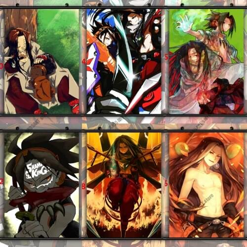 Canvas Painting Wall Art Anime Poster Shaman King Asakura Yoh X Hao Prints Posters Decor Pictures for Bedroom Home Decoration