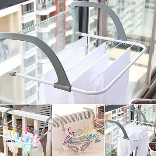 Stainless Steel Window Small Drying Rack Window Sill Drying Rack Folding Hanging Drying Rack Balcony Drying Rack