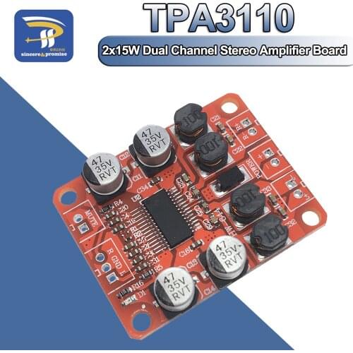 TPA3110 Digital Power Amplifier Module 2x15W Dual Channel Stereo DIY Speaker Amplifier Electronics Design PCB DC 12V