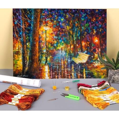 Daring Night Printed Canvas 11CT Cross-Stitch Patterns Embroidery DMC Threads Painting Hobby Sewing Handiwork Counted Jewelry