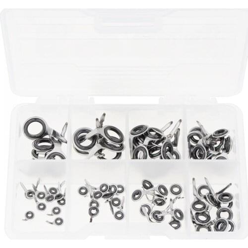 Fishing Rod Guides 42 /70pcs Lure Fishing Rod Guides Set Mixed Size 3-10# Ceramic Rings Raft Fishing Rod Line Guide Repair Kit