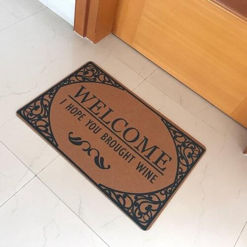 New Welcome I Hope You Brought Wine Funny Doormat Entrance Floor Mat Bathroom Kitchen Flooring Carpet Mordern Living Room Rugs