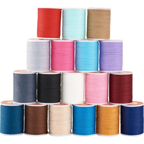 About 11m/roll Waxed Polyester Cords 1mm Twisted Cord For jewelry making DIY Bracelet Necklace Crafts Accessories