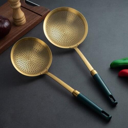 304 Stainless Steel Skimmer Strainer Colander Kitchen Utensils Fryer Oil Frying Strainer Spoon Kitchen Tools