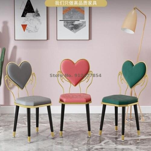 Backrest makeup stool bedroom nordic makeup chair net red ins dressing table chair light luxury dressing chair modern minimalist