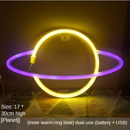 LED Neon Light Creative planet USB Multicolor Night Lamp for Home decoration Store Art Wall Decor Xmas Gift