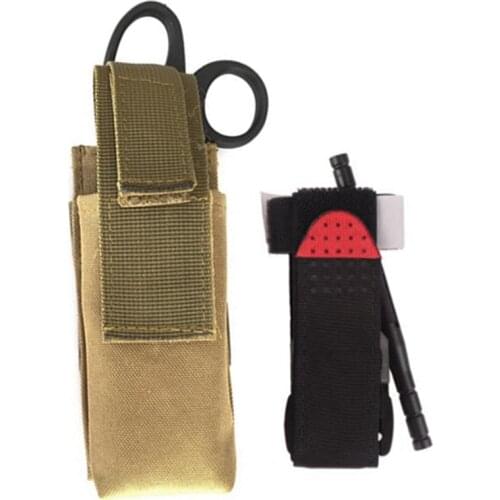 Tactical First Aid Kit With Bandage Scissors Emergency Bag For Outdoor Tourniquet Pouch Accessories Small Hanging Package