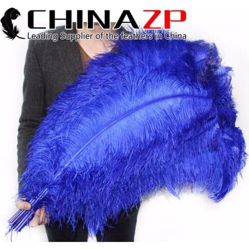 Leading Supplier CHINAZP Factory 28"-30" (70-75cm) 50pcs/lot Good Quality Royal Blue Colored Ostrich Feathers