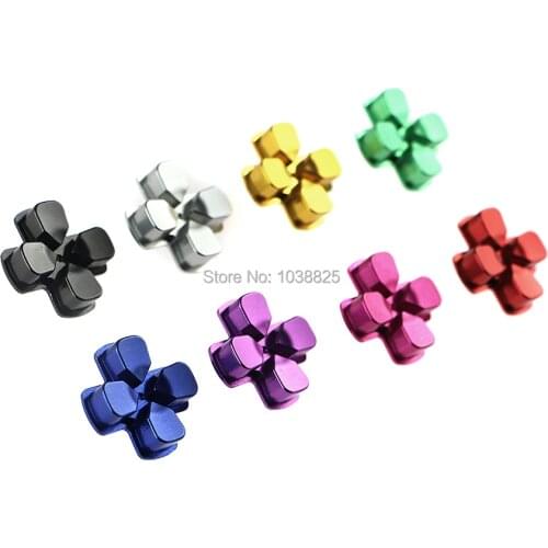 High quality full chrome metal Cross Button for PS4 controller Replacement 30pcs/lot