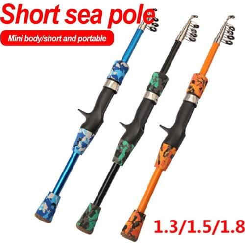 1.3M 1.5M 1.8M Fishing Rod Telescopic Travel Sea Boat Rock Spinning Portable 5 Section Fishing Reel Carp Accessories X609D