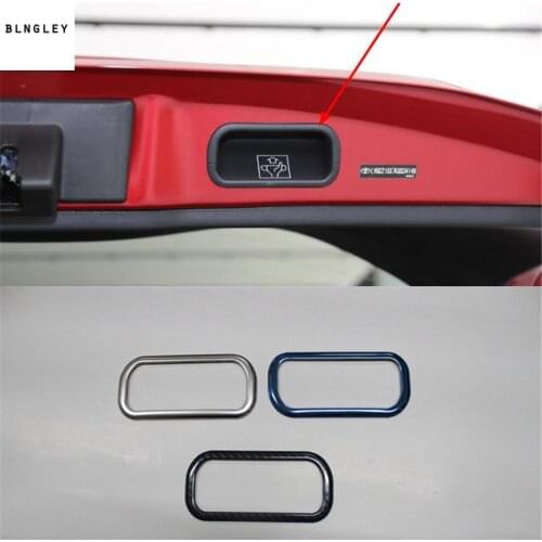 1pc Car sticker stainless steel carbon fiber grain Tail door shake handshandle cover for 2017 2018 2019 Toyota C-HR CHR C HR