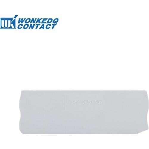 10Pcs D-ST4-QU End Cover For ST4-QU QUATTRO Electrical Connector Din Rail Terminal Block Accessories D-ST 4-QU Barrier Plate