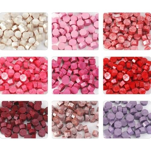 100 pcs of retro octagonal wax seal stamps scrapbook material wax seal seal retro craft decoration birthday wedding stamp hobby