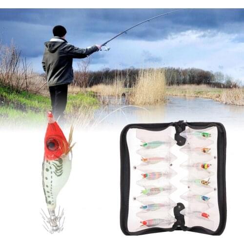 12Pcs/Set 6 Colors Bright Color Realistic Compact Big Eyes Shrimp Lures Fishing Baits for Fishing Enthusiast