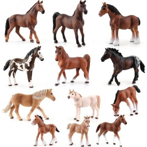 15 Styles Horse Animal Clydesdale Hanoverian Arab Shire Appaloosa Models Action Figure Educational Collection Toys Gifts Figures