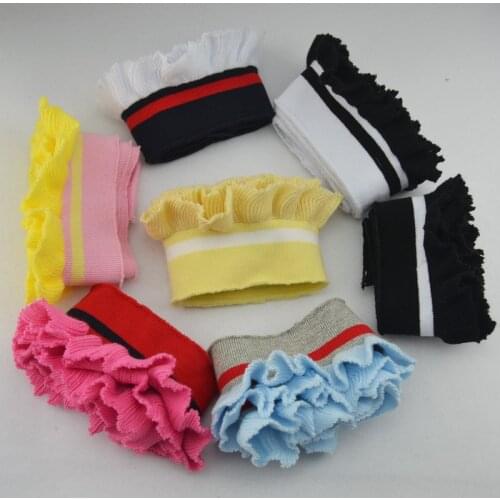 2Pcs/lot 6*70cm cotton fungus lace ribbing ribbon clothing sleeve collar ribbon DIY sweater sweater clothing accessories Z1529