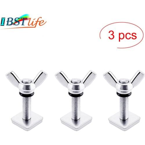 3PCS Boat Surfboard Tail Fin Screw Surf Fin Nails Bolt Screws Longboard Sliding Fin Screws Single Fin Screw with Plate Surfing