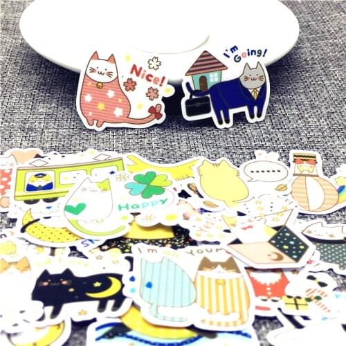 40 Pcs/Lot Mini Anime Animals Cute Self-made stickers scrapbooking For Cartoon Sticker For Laptop Fridge Skateboard