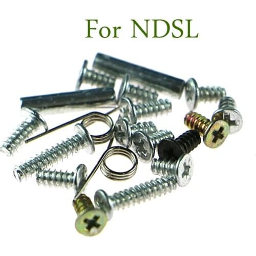 5sets Replacement For DS Lite NDSL Brand New Screws L R Springs Strut Small Metal Fittings Full Set for Nintendo DS NDS Lite