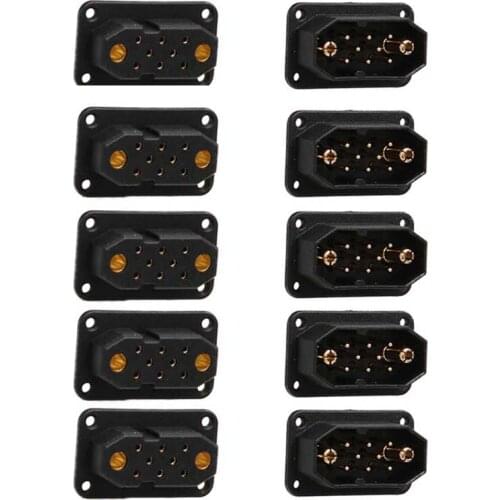 4pairs JX8 Plugs UAV Composite 8 Pins Servo Extension Connectors Fast Release Adapter VTOL Model Airplane for Turbojet Drone DIY