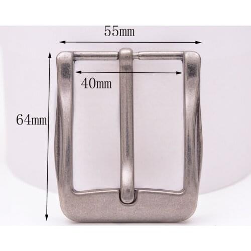 64*55MM (INNER 40 MM)40mm Antique Silver Casual Men Pin Waist Leather Single Prong Clips Belt Buckle