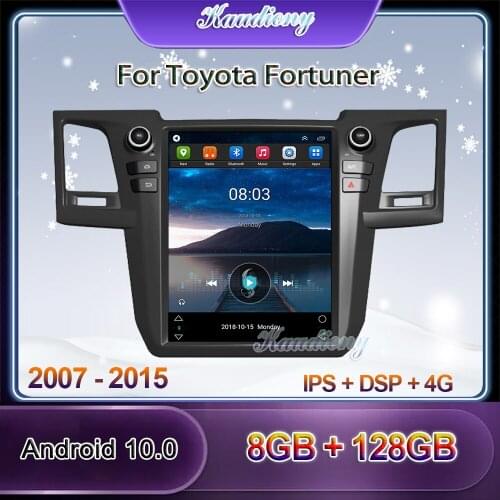 Xdcradio 12.1" Tesla Style Android 10.0 Car Radio For Toyota Fortuner Car DVD Multimedia Player Auto GPS Navigation 4G 2007-2015