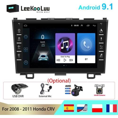 LeeKooLuu 2 din Car Radio Multimedia Video Playe Android 2din AutoRadio GPS Navigation for Honda CRV CR-V 2008 2009 2010 2011