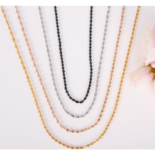 Bangrui gold twisted chain for pendant wholesale drop shipping 2017 double water wave chain necklace kolye collares