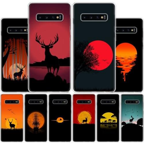 Giraffe Moon Wolf Phone Case For Samsung Galaxy A51 A71 A50S A30S A10 A20E A40 A70 M30S A91 A01 A6 A7 A8 A9 Plus + Cover