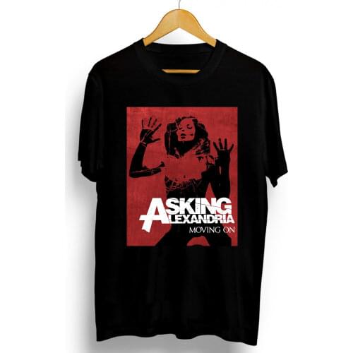 T-Shirt ASKING ALEXANDRIA. Large Size. A Metal Band Nation. Graphics Cover New Funny Brand Clothing Tees Tops Men Youth XS-3XL