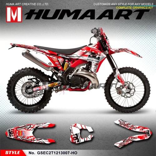 HUMAART Dirt Bike Graphics Waterproof Stickers Kit for Gas Gas EC 125 200 250 300 E Racing Guillaume REPLICA 2T 2012 2013