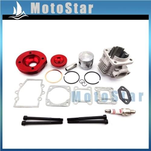 Red 44mm Big Bore Kit Cylinder Assy Shaft Piston For 2 Stroke 47cc 49cc Engine Minimoto Mini Dirt Kids ATV Quad Pocket Bike