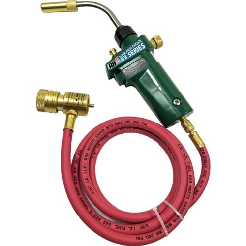 Mapp Gas Brazing Torch Self Ignition Trigger 1.5m Hose Propane Welding Heating BBQ HVAC Plumbing Jewelry CGA600 Burner