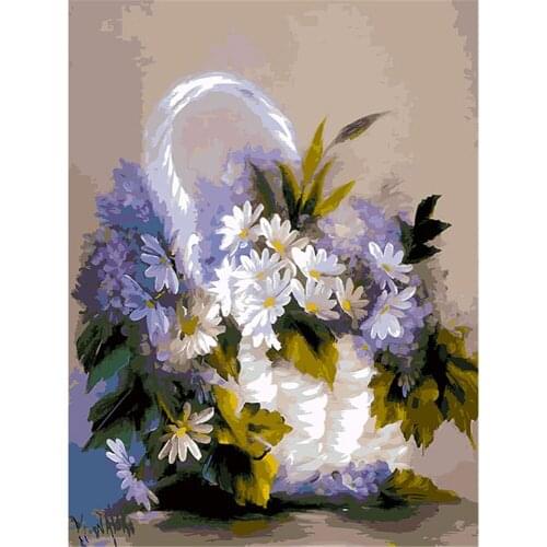 Flowers DIY Embroidery 11CT Cross Stitch Kits Needlework Craft Set Printed Canvas Cotton Thread Home Decoration On Sale Sell